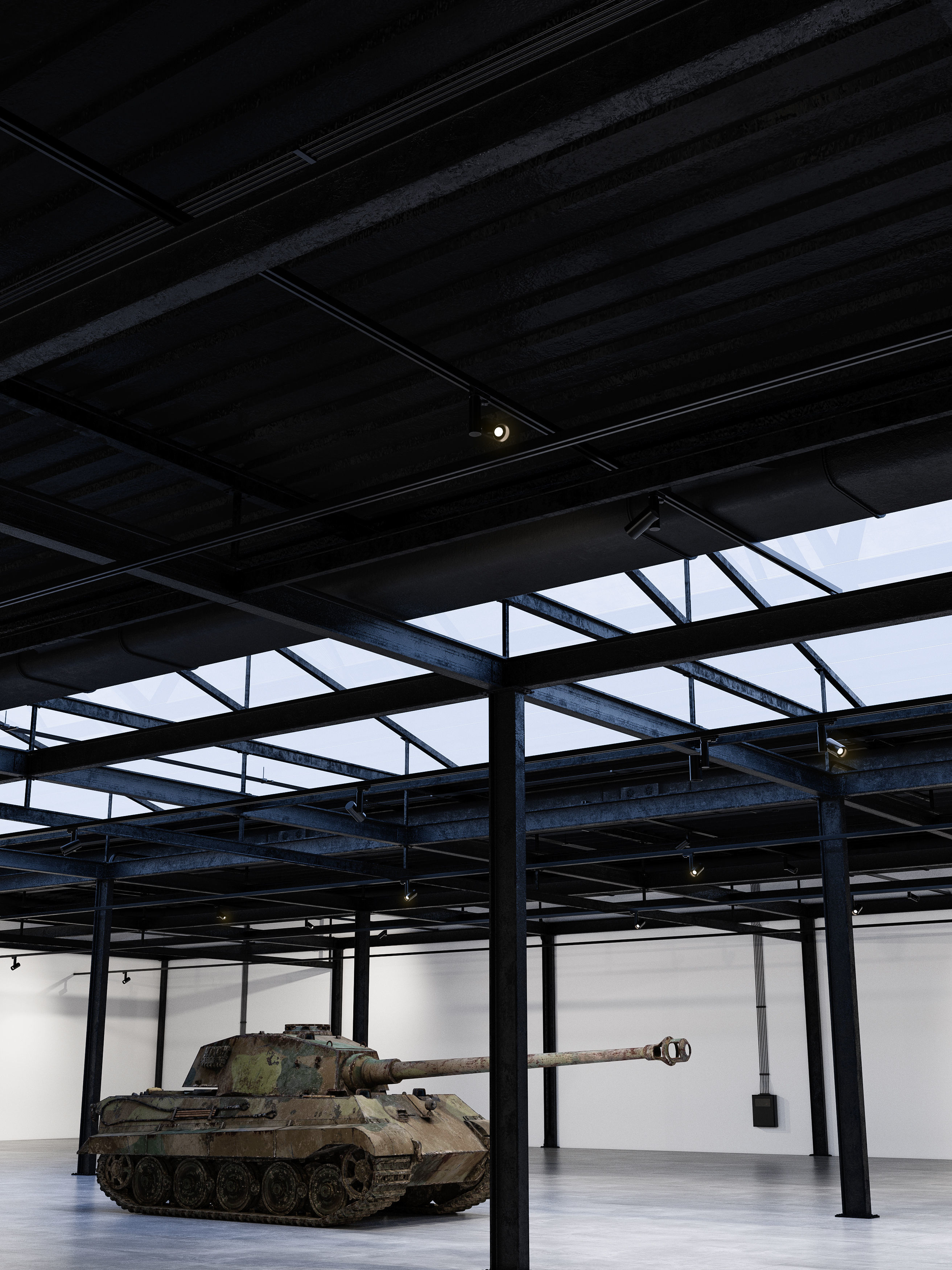 Contemporary Art Gallery Low-poly 3D model_10