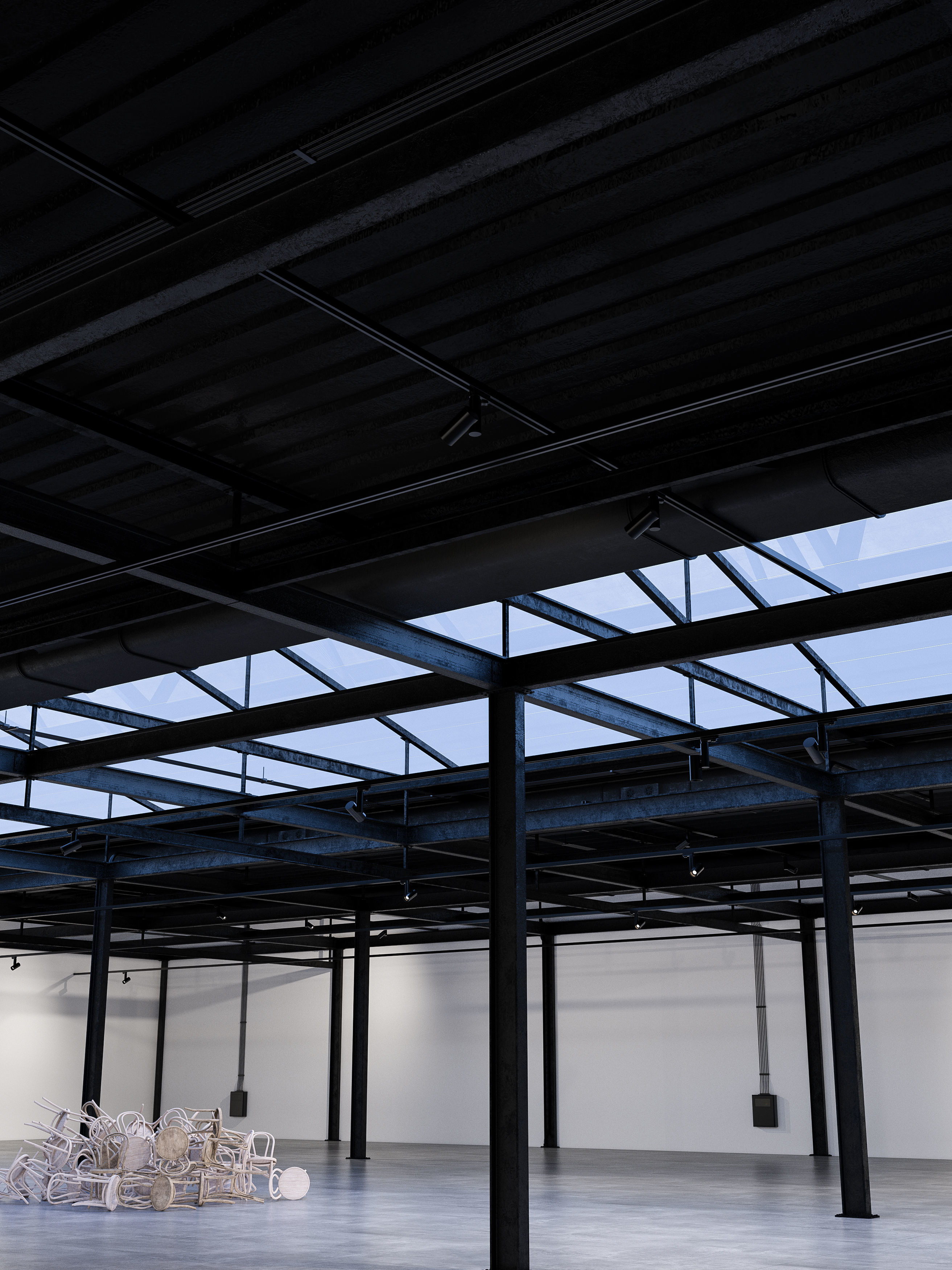 Contemporary Art Gallery Low-poly 3D model_3