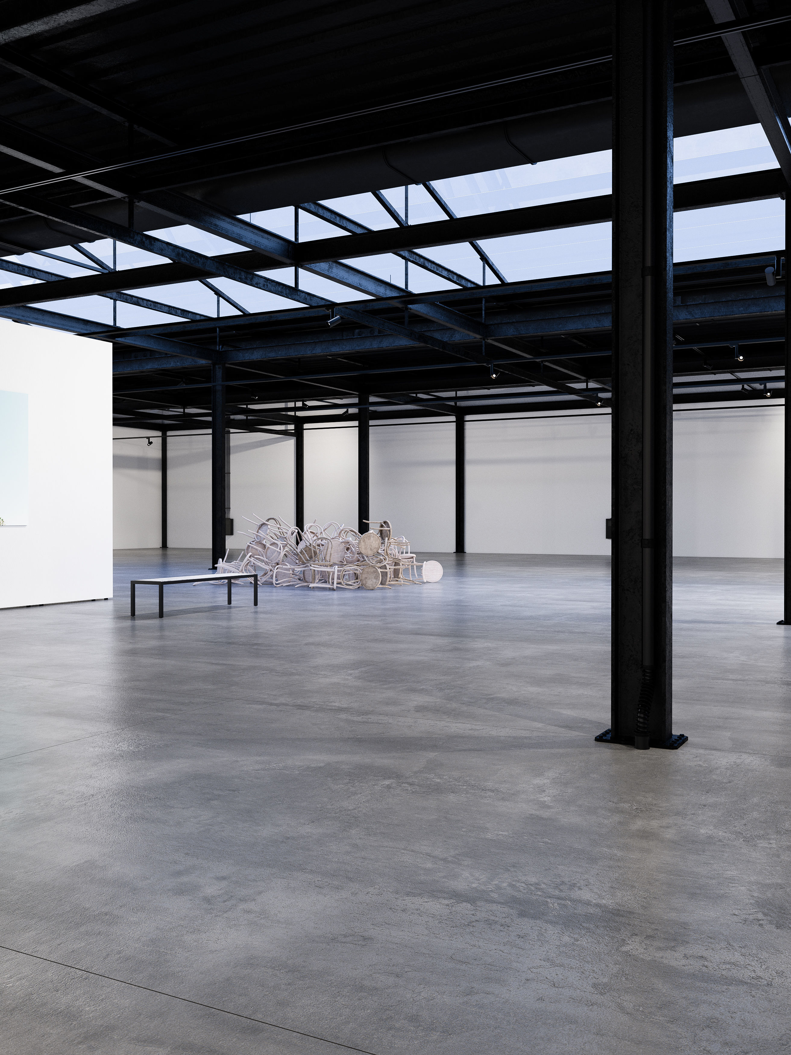 Contemporary Art Gallery Low-poly 3D model_6