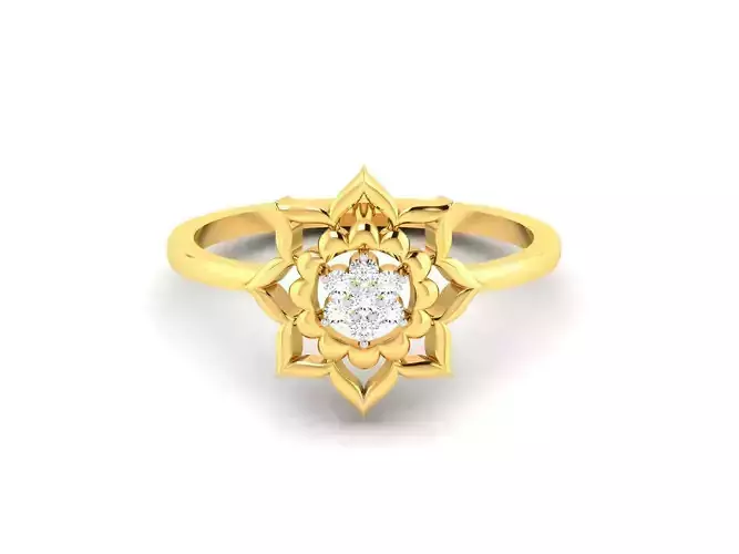 Women flower Ring 3dm render detail 3D print model