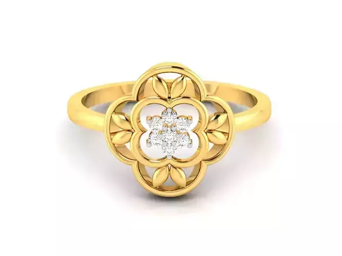 Women flower Ring 3dm render detail 3D print model