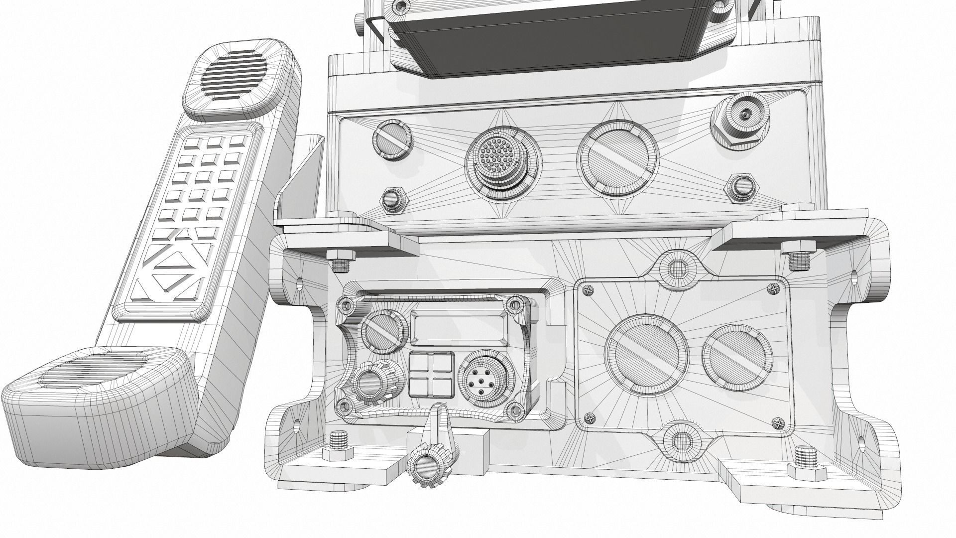 Radio military AN PRC-2082 tactical unit 3D model_23