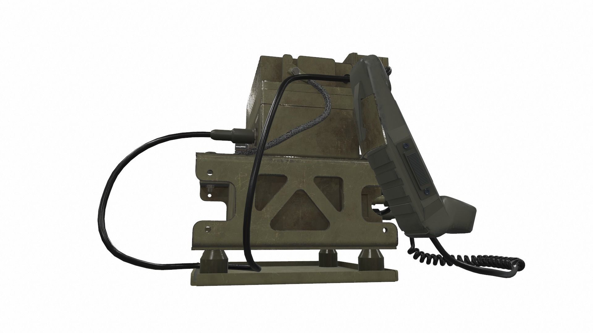 Radio military AN PRC-2082 tactical unit 3D model_2