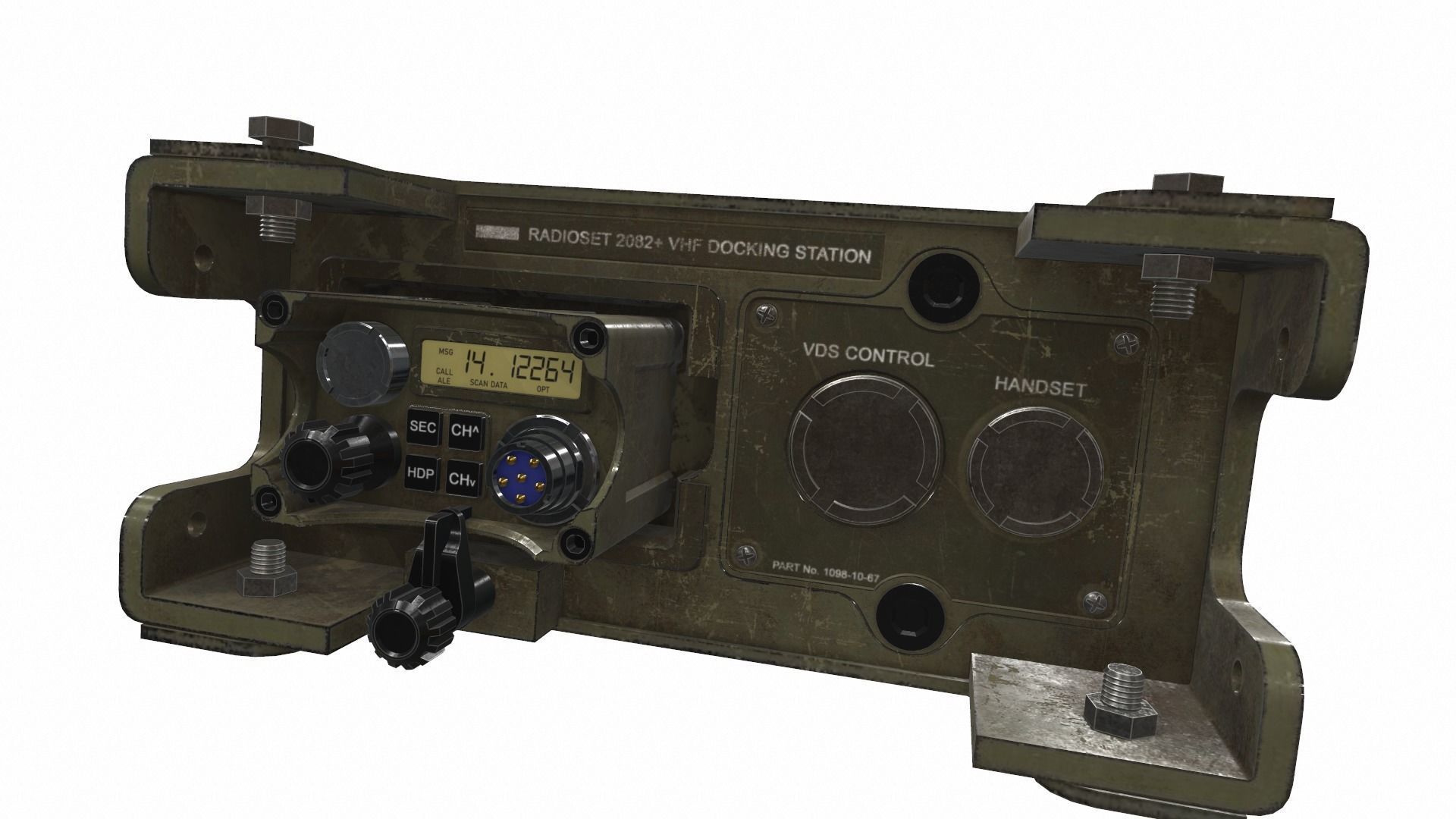 Radio military AN PRC-2082 tactical unit 3D model_10