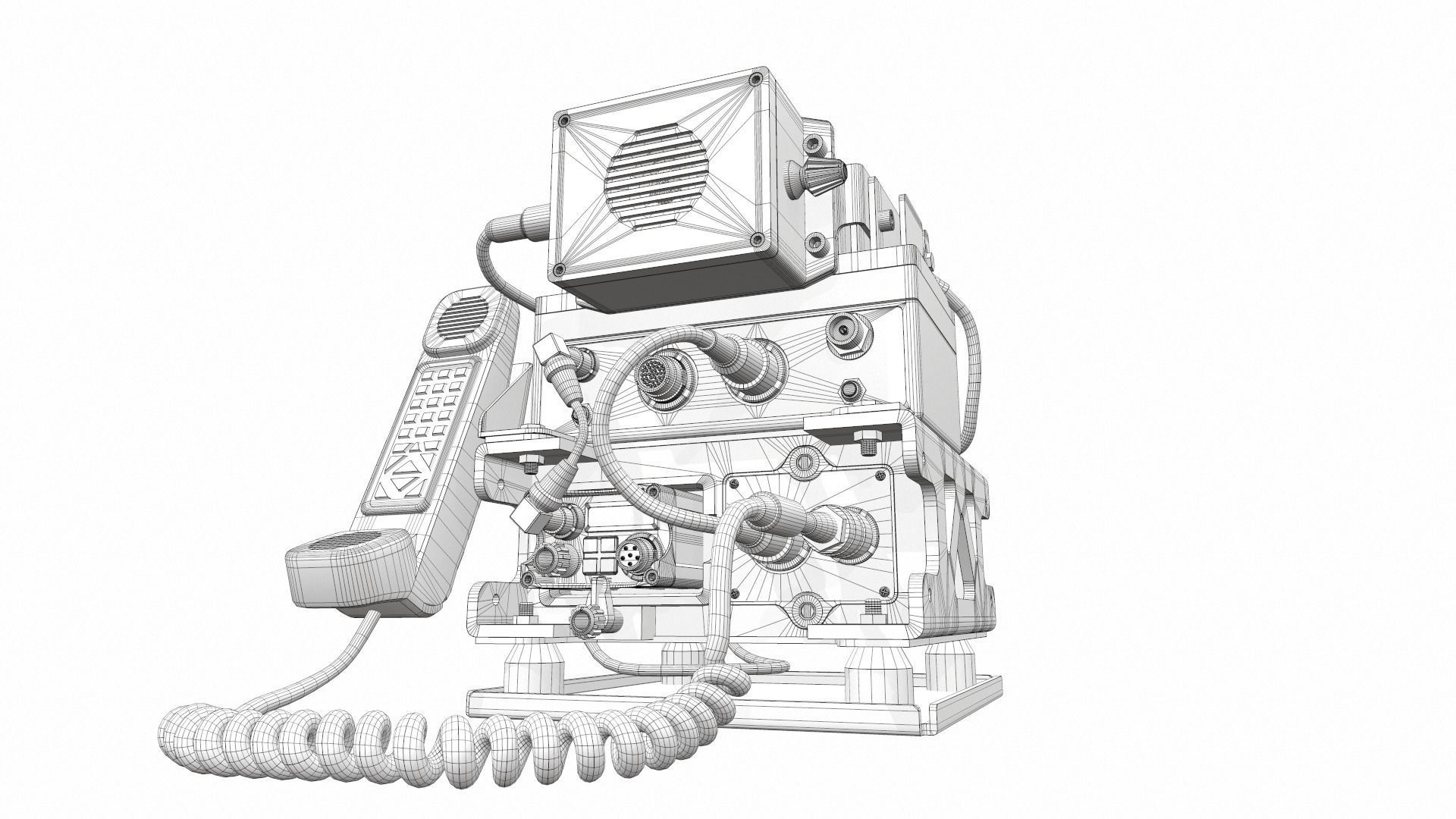 Radio military AN PRC-2082 tactical unit 3D model_18