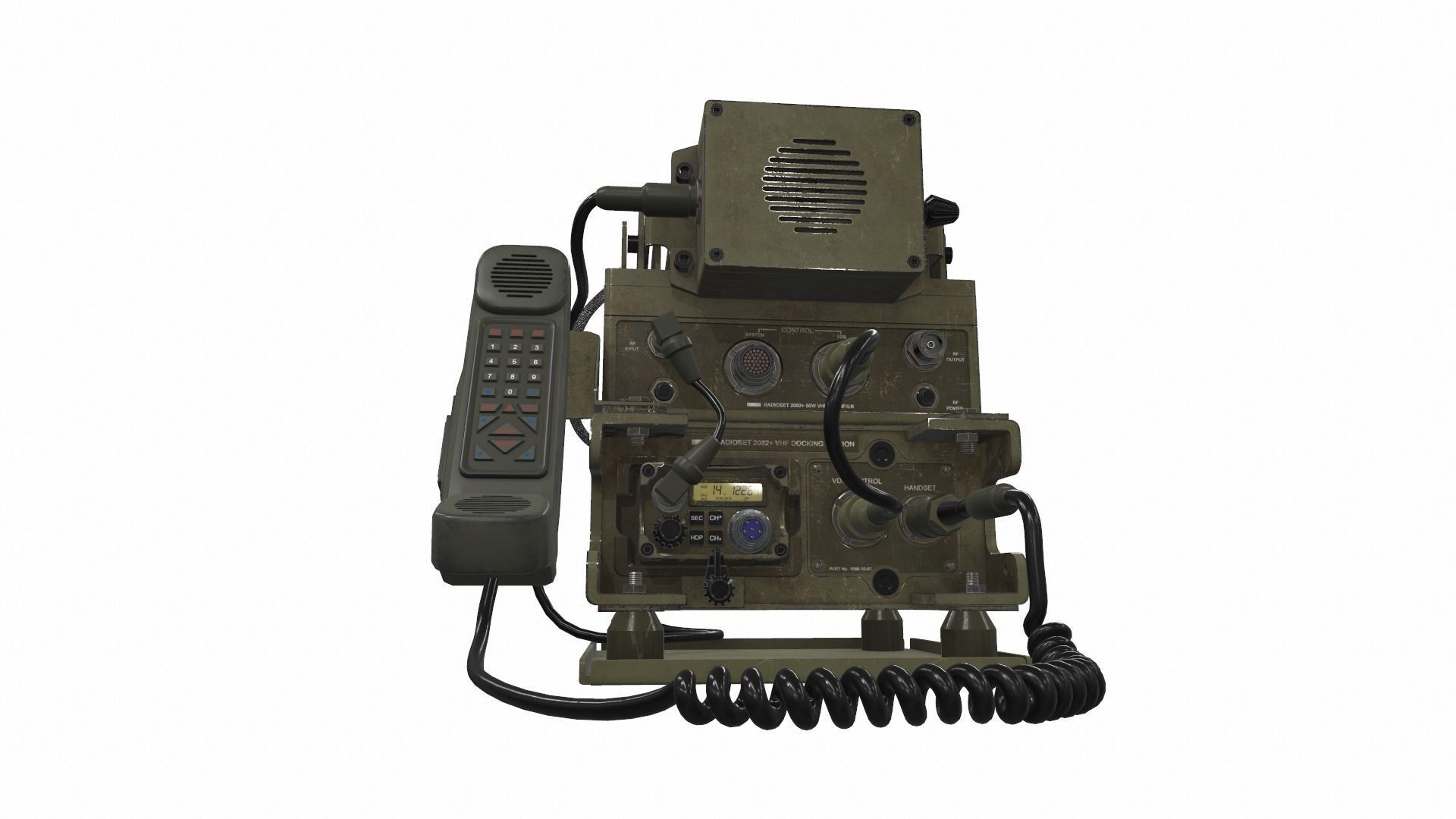 Radio military AN PRC-2082 tactical unit 3D model_1