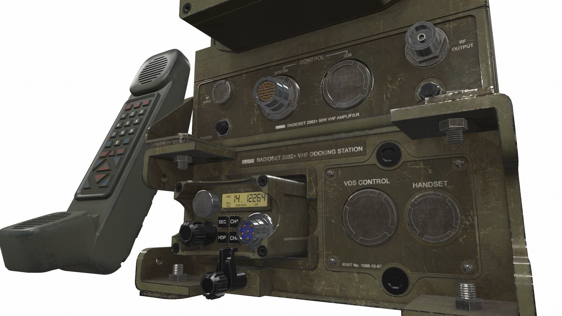 Radio military AN PRC-2082 tactical unit 3D model_14