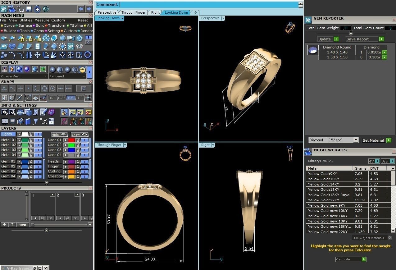 Gents Grooms Band Ring 3dm render detail 3D print model_8