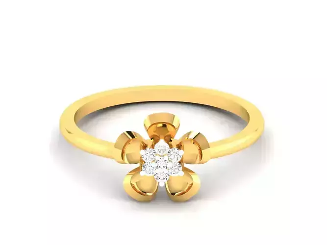 Women flower Band Ring 3dm render detail 3D print model