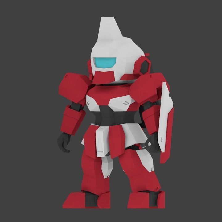 Super Mecha 19 - Rikebi of Code Name RK3BI - 3D Print Ready 3D print model_2