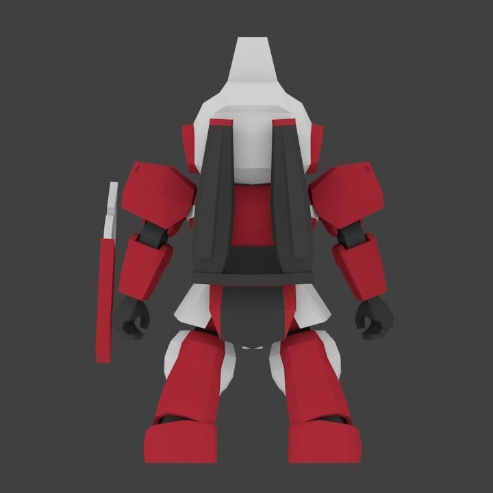 Super Mecha 19 - Rikebi of Code Name RK3BI - 3D Print Ready 3D print model_4