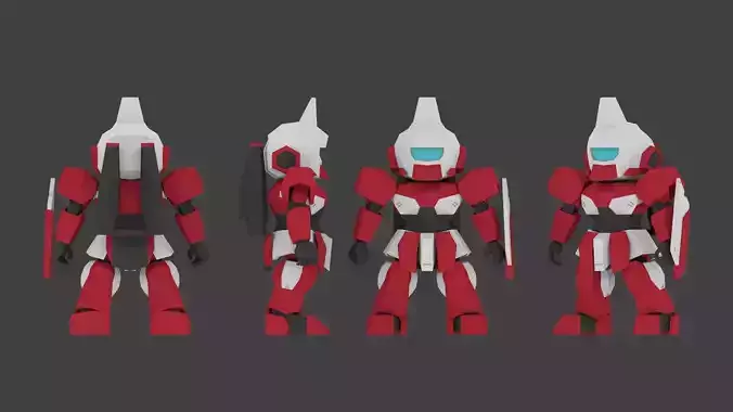 Super Mecha 19 - Rikebi of Code Name RK3BI - 3D Print Ready