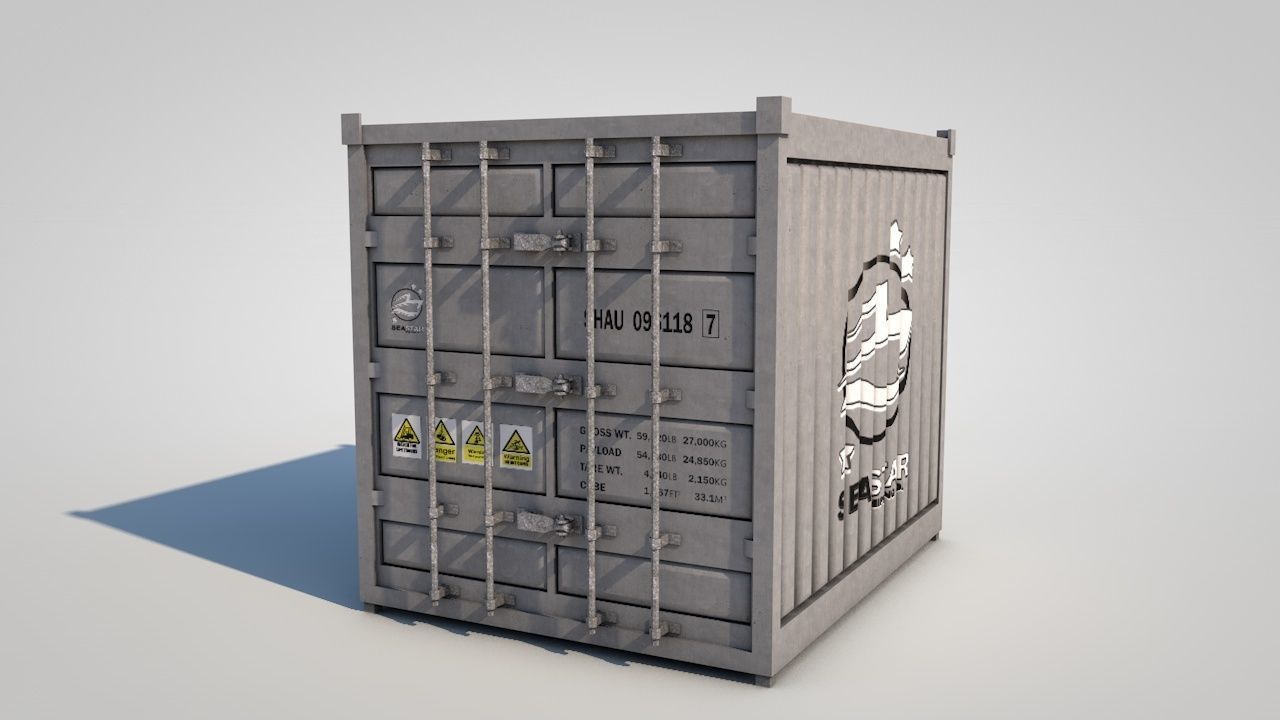 Shipping Containers Low-poly 3D model_8