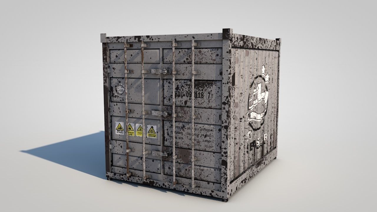 Shipping Containers Low-poly 3D model_9