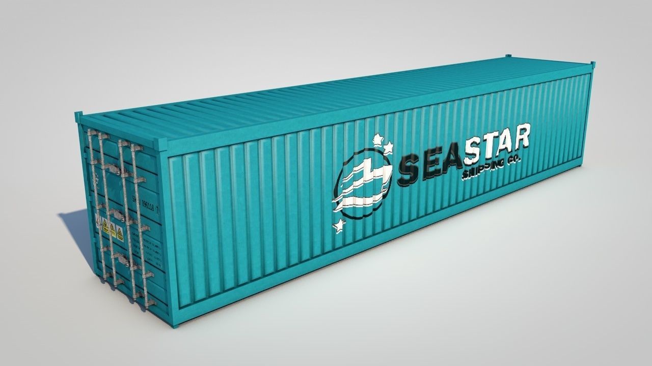 Shipping Containers Low-poly 3D model_12