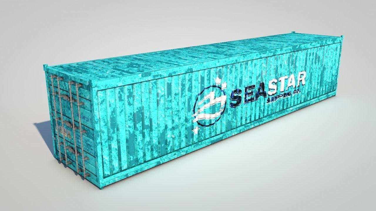 Shipping Containers Low-poly 3D model_13