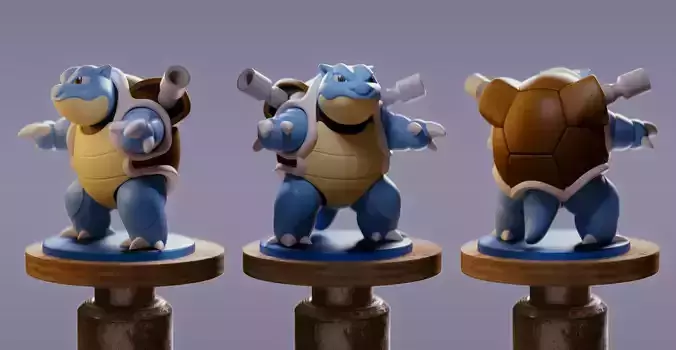 Blastoise - 3D Printable Figure 3D print model