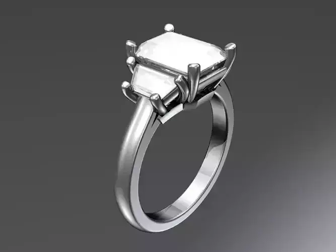 Engagement ring 3D print model