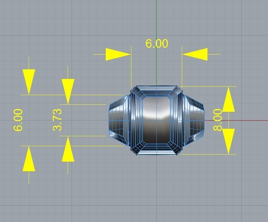 Engagement ring 3D print model_6