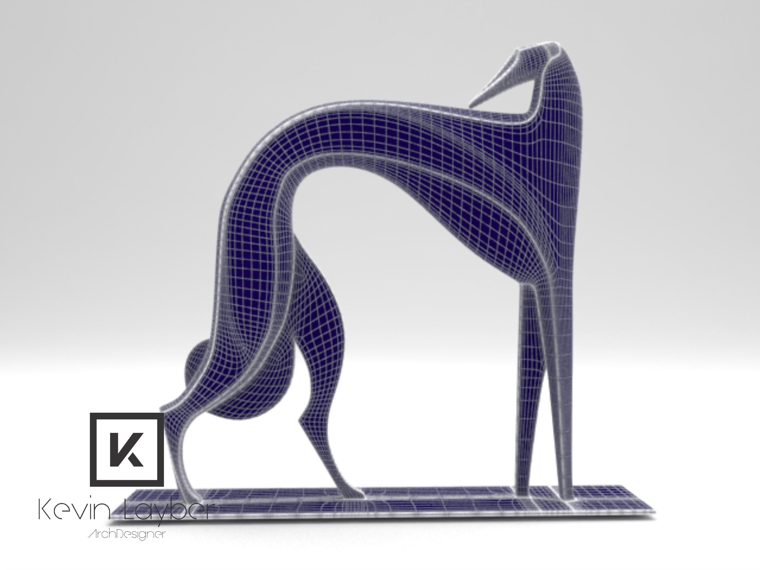 Grayhound Sculpture -  Karl Hagenauer 3D model_5