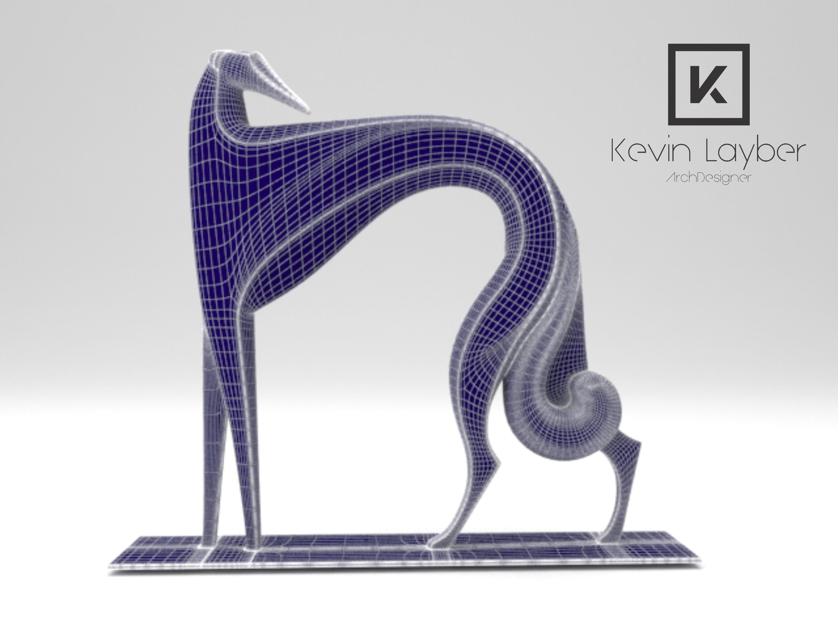 Grayhound Sculpture -  Karl Hagenauer 3D model_4