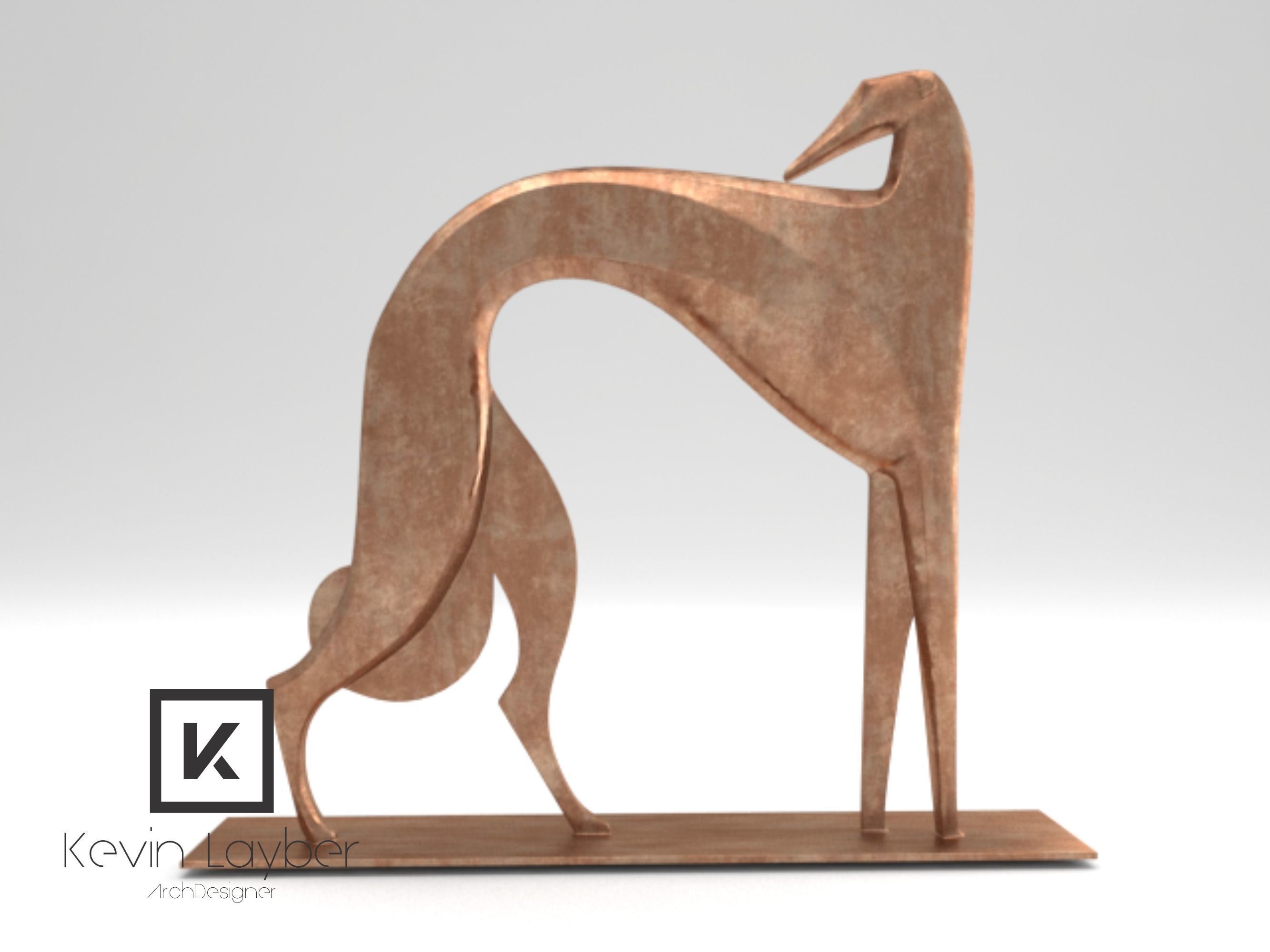 Grayhound Sculpture -  Karl Hagenauer 3D model_3