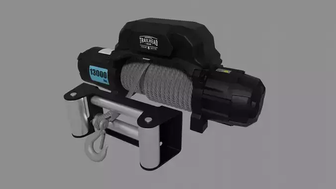 Electric 12v winch 3D model