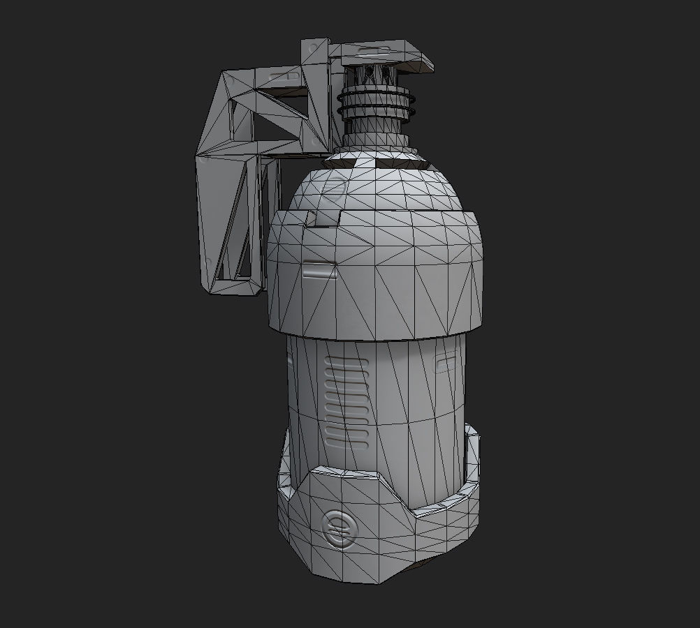 scifi extinguisher  lowpoly Free low-poly 3D model_7