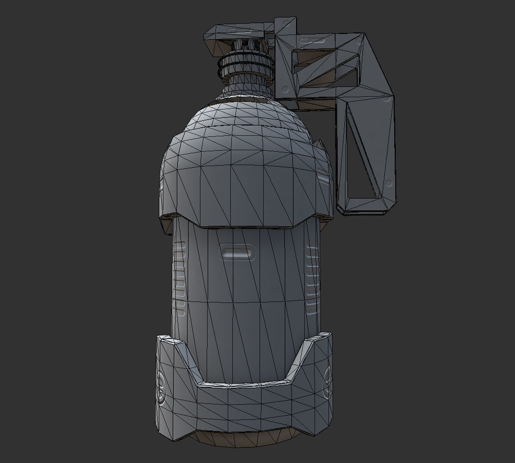 scifi extinguisher  lowpoly Free low-poly 3D model_6