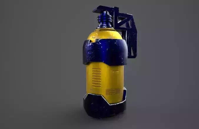 scifi extinguisher  lowpoly Free low-poly 3D model