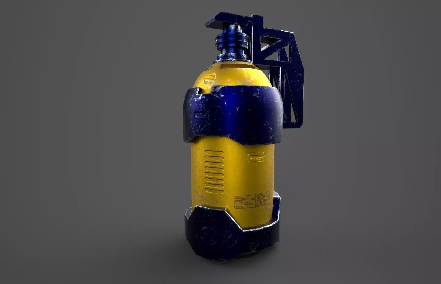 scifi extinguisher  lowpoly Free low-poly 3D model_0