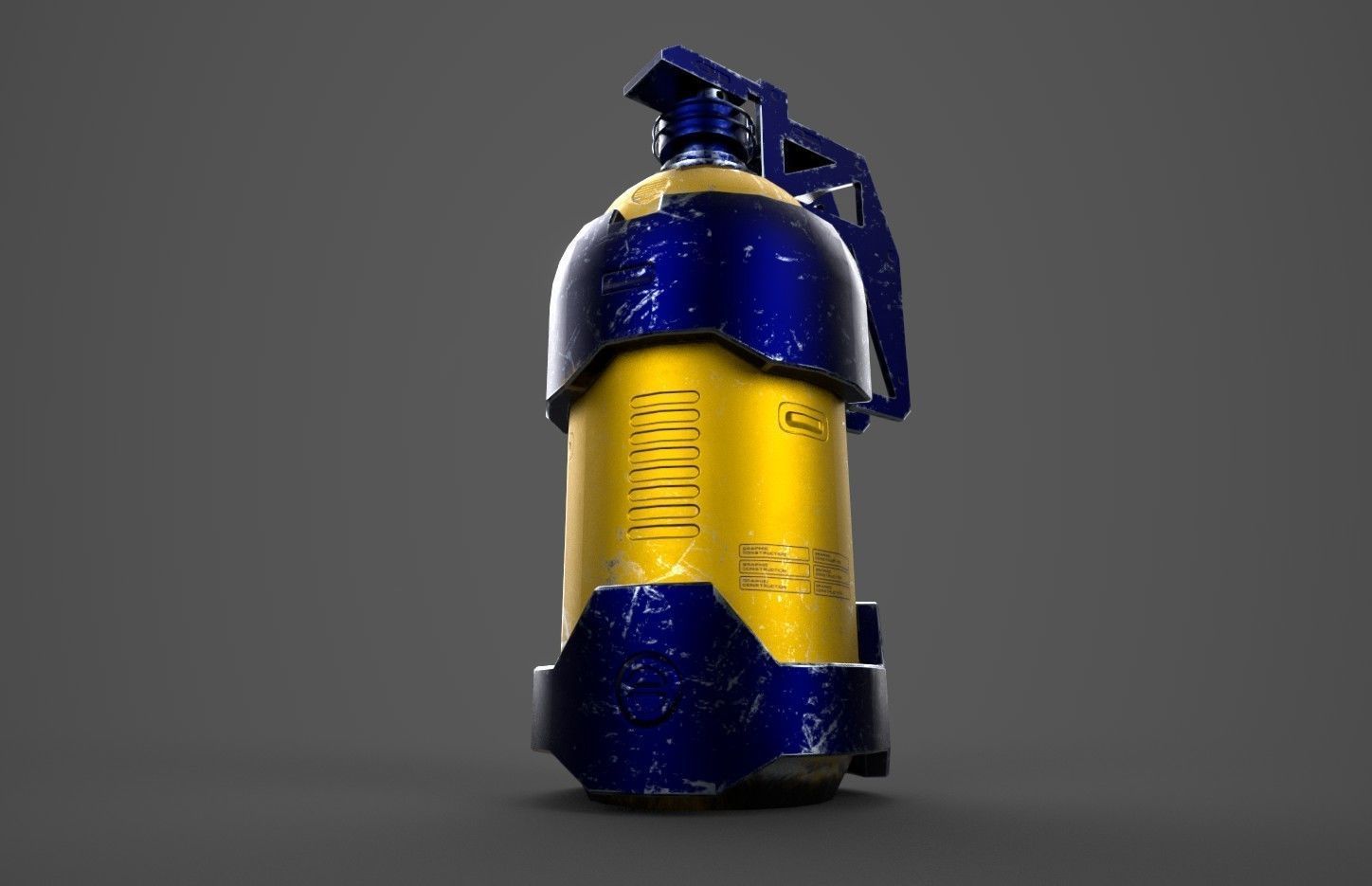 scifi extinguisher  lowpoly Free low-poly 3D model_1