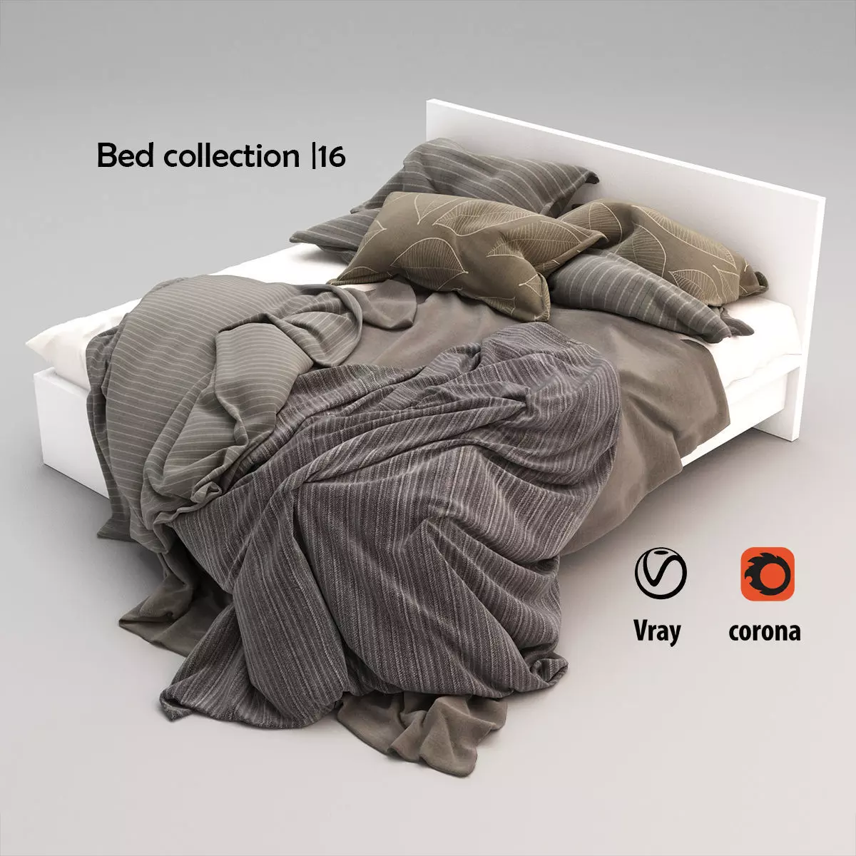 Bed collection 16 3D model_0