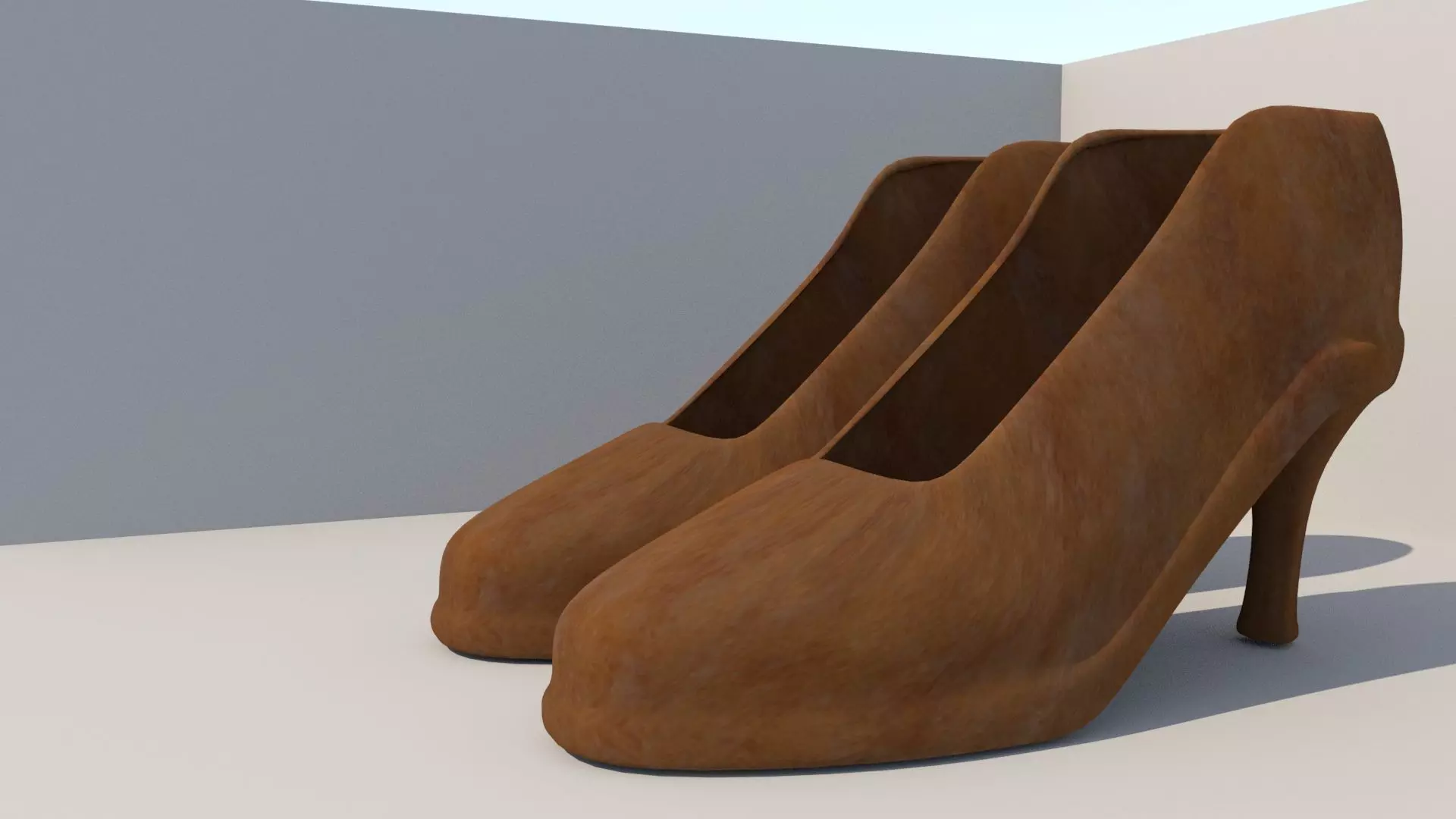 female shoe  Low-poly 3D model_0