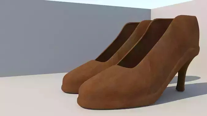 female shoe  Low-poly 3D model