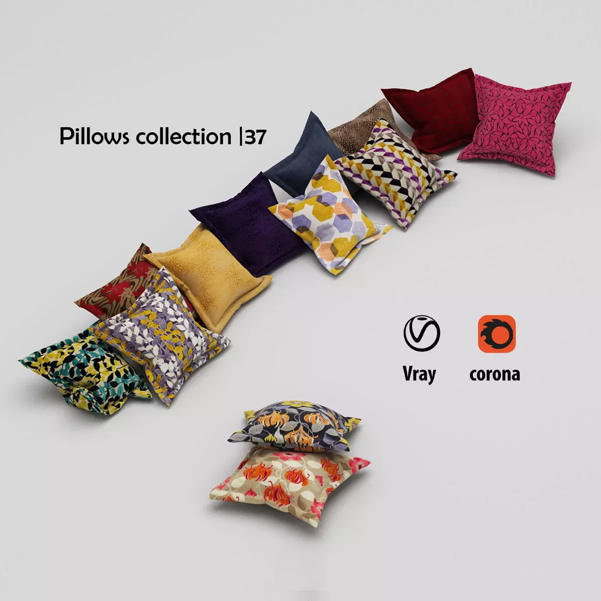 Pillows collection 37 3D model_0