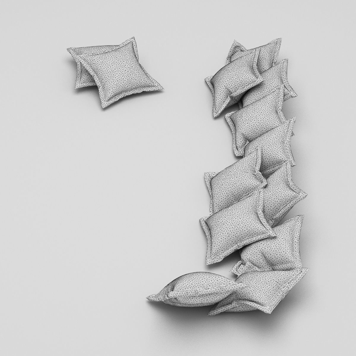 Pillows collection 37 3D model_7