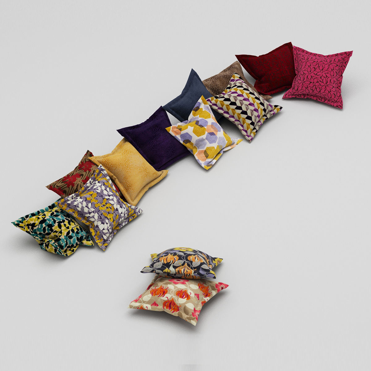 Pillows collection 37 3D model_3