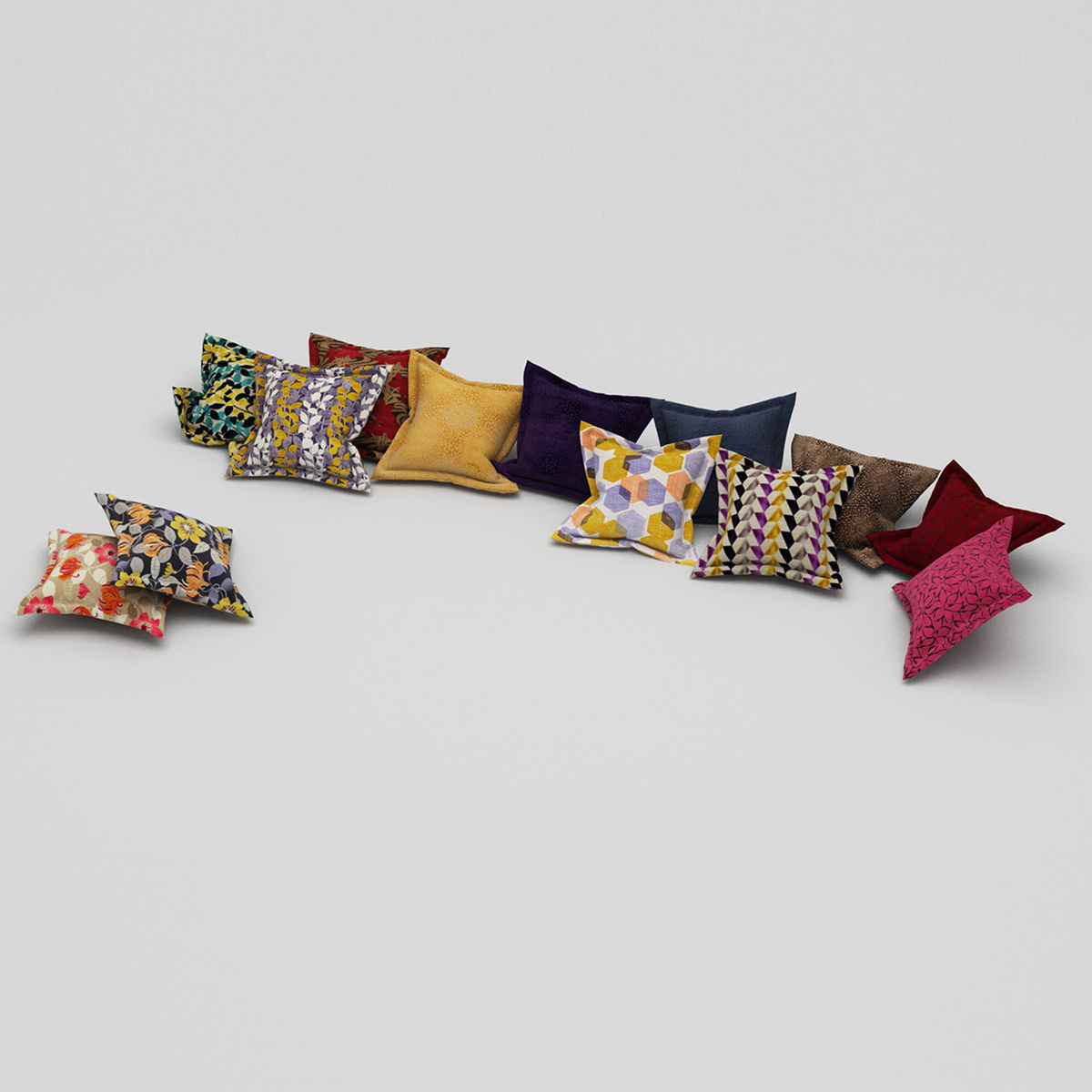 Pillows collection 37 3D model_2