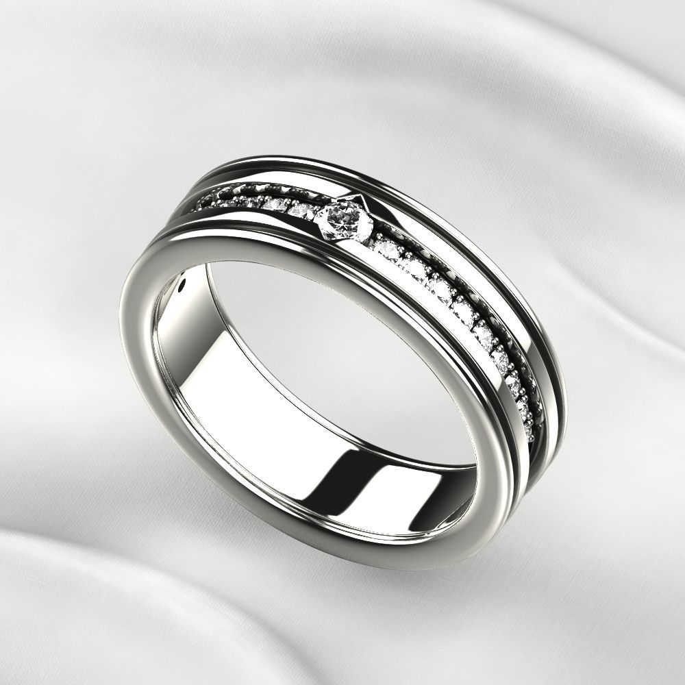 Mixed Gold Fashion Ring 3D print model_11