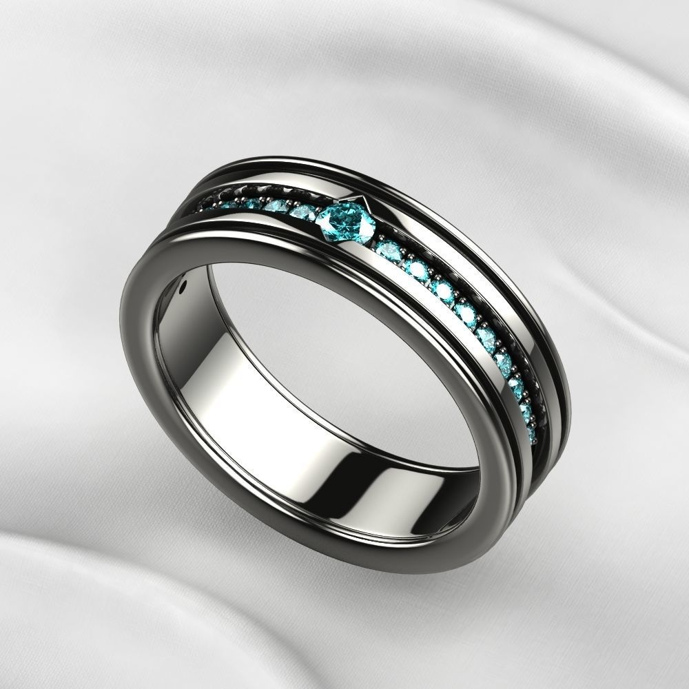 Mixed Gold Fashion Ring 3D print model_14