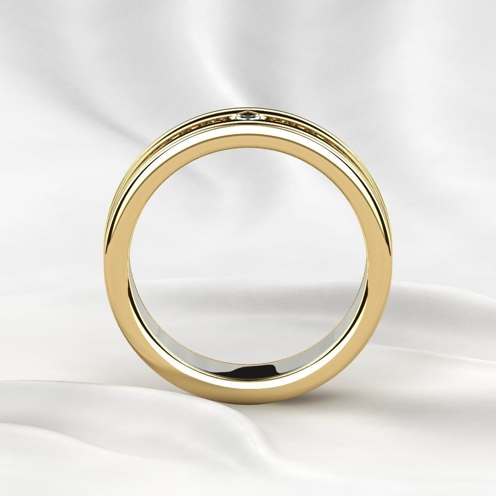 Mixed Gold Fashion Ring 3D print model_17