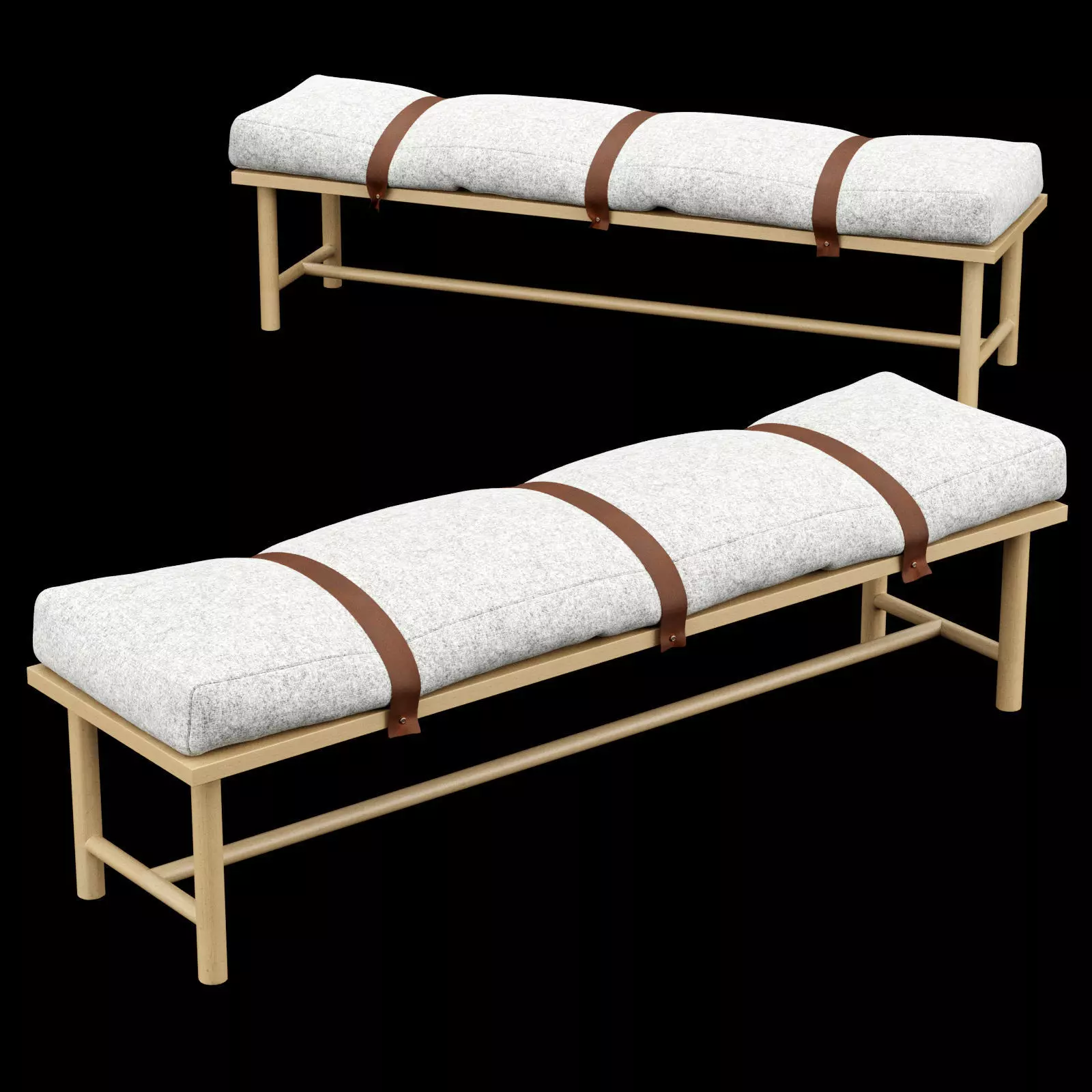 bed bench 3 3D model_0