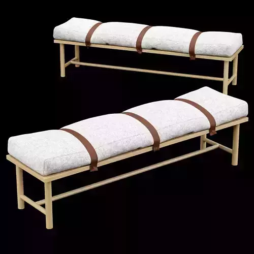 bed bench 3 3D model