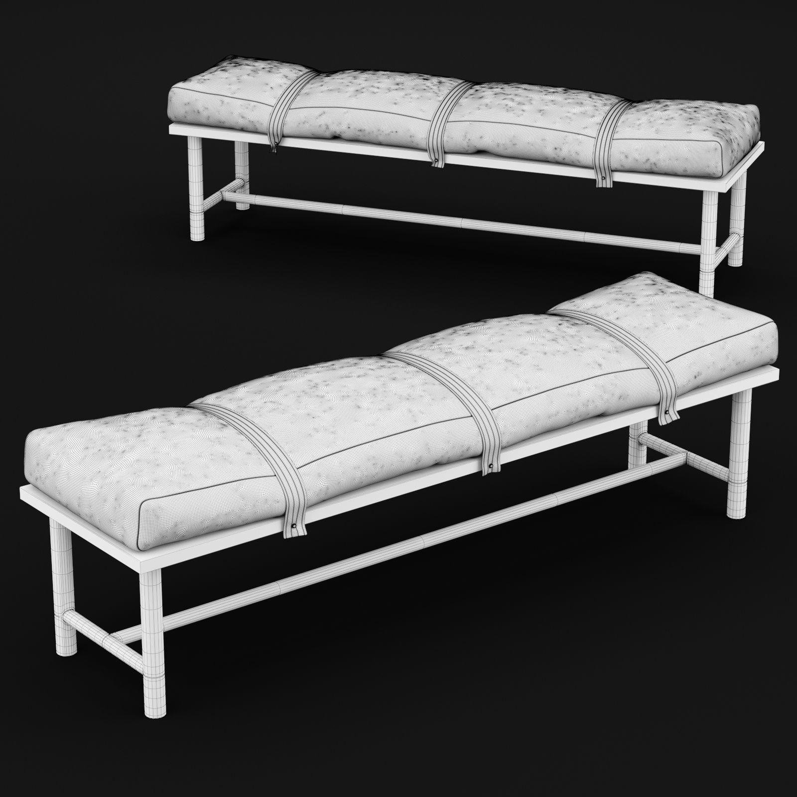 bed bench 3 3D model_1