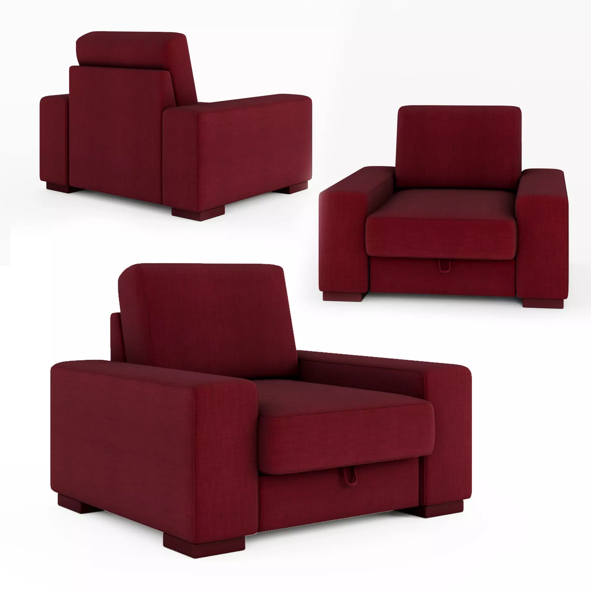Manchester armchair 3D model_0