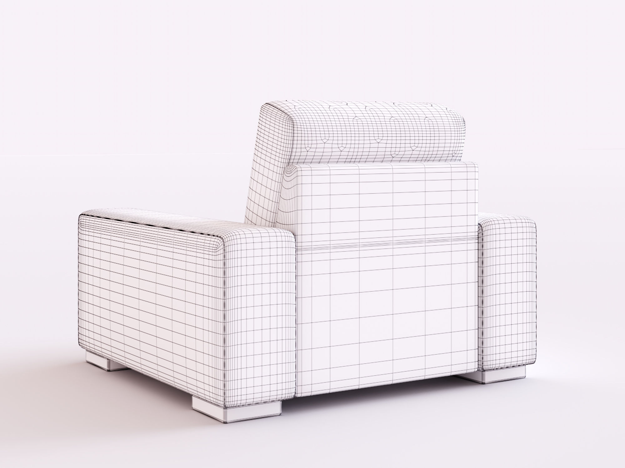 Manchester armchair 3D model_5