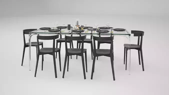 Tenarchstudio Glas Italia Table Render Ready Vray Corona