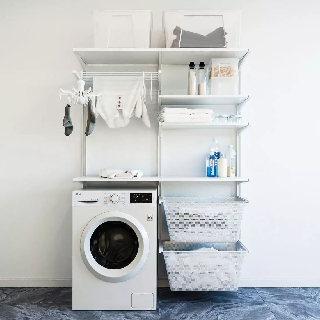 wall module Algot 8  washing machine 3D model_0