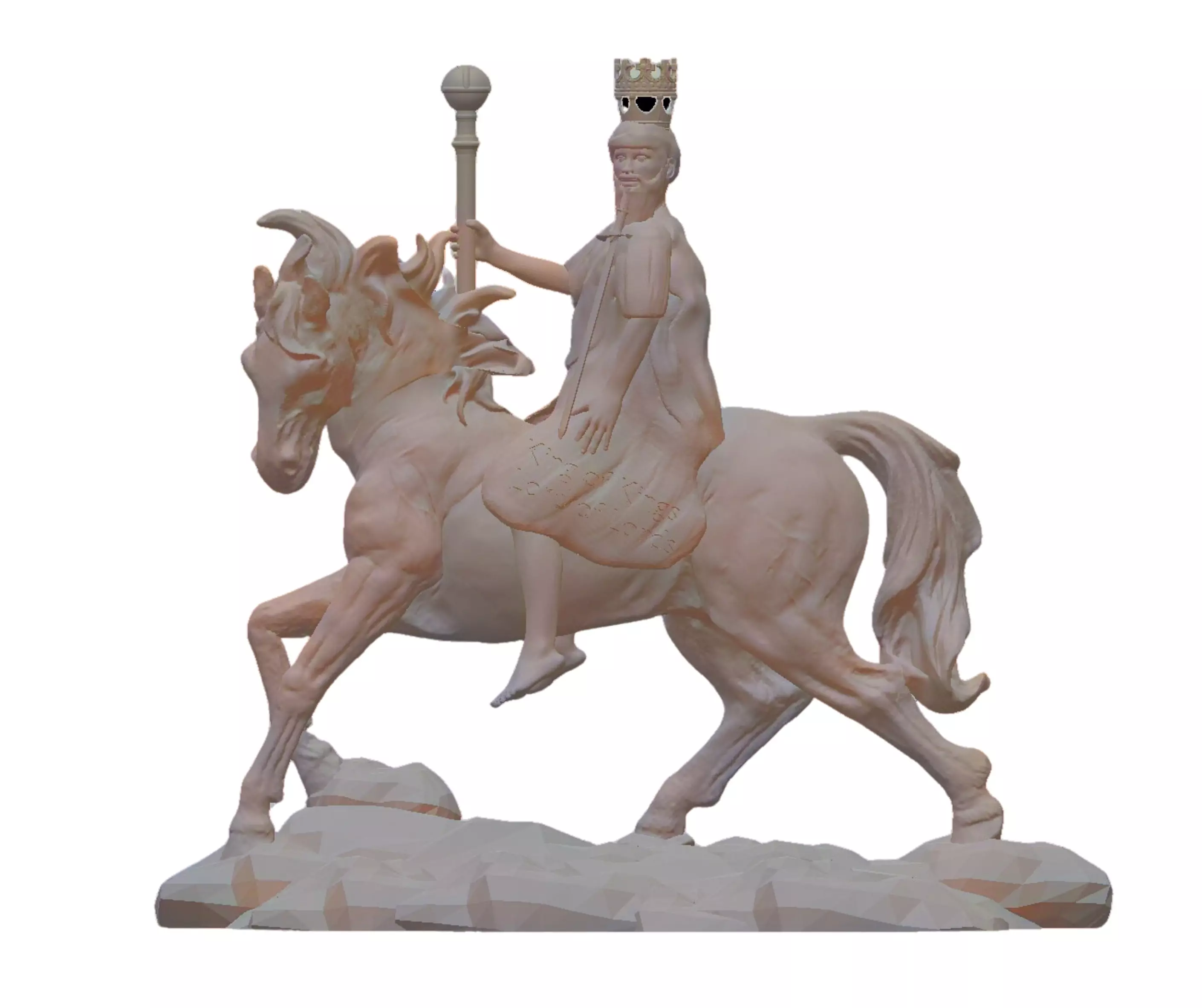 Jesus Returns on Horse 3D print model_0